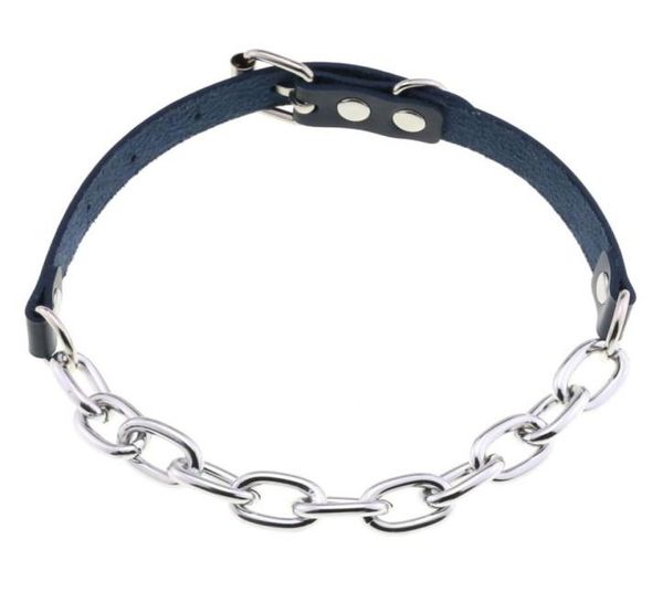 

punk choker collar leather chains necklace goth jewelry women gothic necklace harajuku accessories fashion4920758, Golden;silver