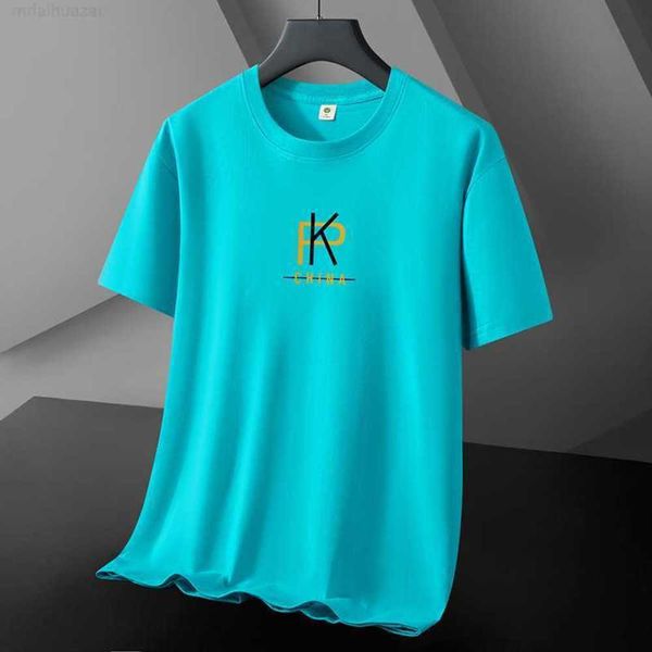 

new summer pure cotton men's loose size short sleeve t-shirt youth trend sports half xinjiang sweatshirt, Black;brown