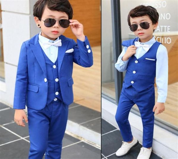 

blue clothing suit for baby children blazer vest sets new kids wedding clothes27013622479