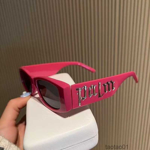 

palm angles letter concave shape decoration women's sunglasses small square glasses sunshade, White;black