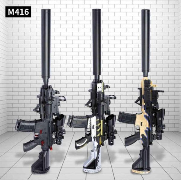 

m416 electric automatic rifle water bullet bomb gel sniper toy gun pistol plastic weapon model for boys kids adults shooting gift35633001