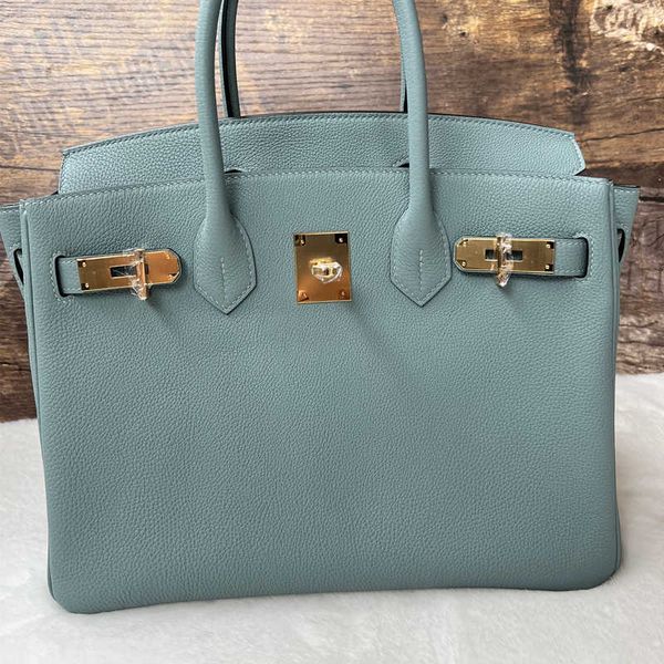 

fashion h ermess bags high-defined non-standard manual bag with wax thread sewn bk25/30cm leather togo leather portable bag