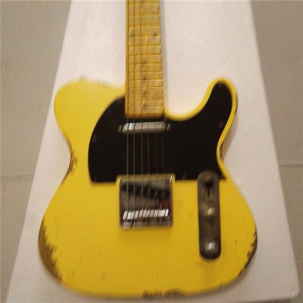 

yellow done old tl electric guitar, alder body, maple neck ing