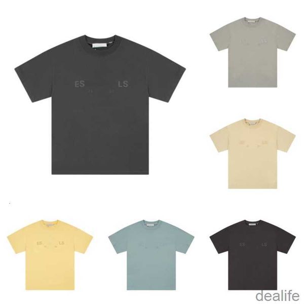 

essentiel tees t-shirts essent luxury designer clothing american fashion loose short sleeve essentail tshirt for men and women j74p, White;black