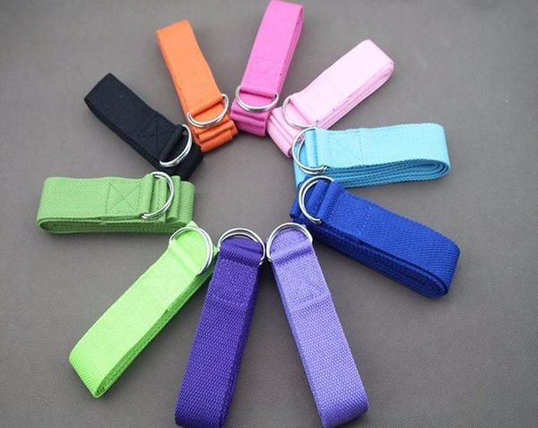 

new multicolors 183 3 8cm yoga belt strap waist arms leg stretch strap pilates belt yoga exercise fitness gym rope tool204j8026176
