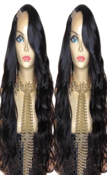 

u part wigs remy peruvian body wavy upart wig side part unprocessed virgin hair u part human hair wigs for black women73336237283696, Black;brown