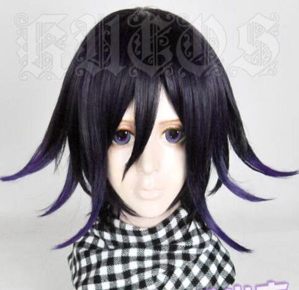 

new danganronpa v3 ouma kokichi costume cosplay wig012345213416, Black