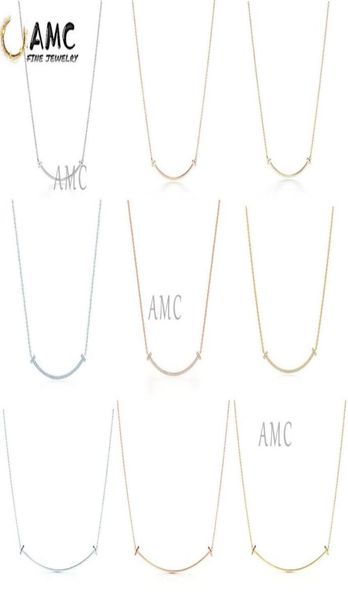 

tf real 925 sterling silver origina smile necklace classic luxury five colorful optional ladies jewelry gifts260c6901770