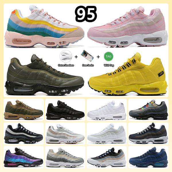 

designer 95 95s shoes rise unity laser fuchsia essential neon rough green triple white black pink hyper red midnight navy michigan trainers
