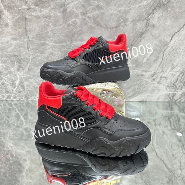 

2023new women mens quality casual shoes designer leather lace-up sneaker fashion running trainers letters flat printed gym sneakers, Red;white