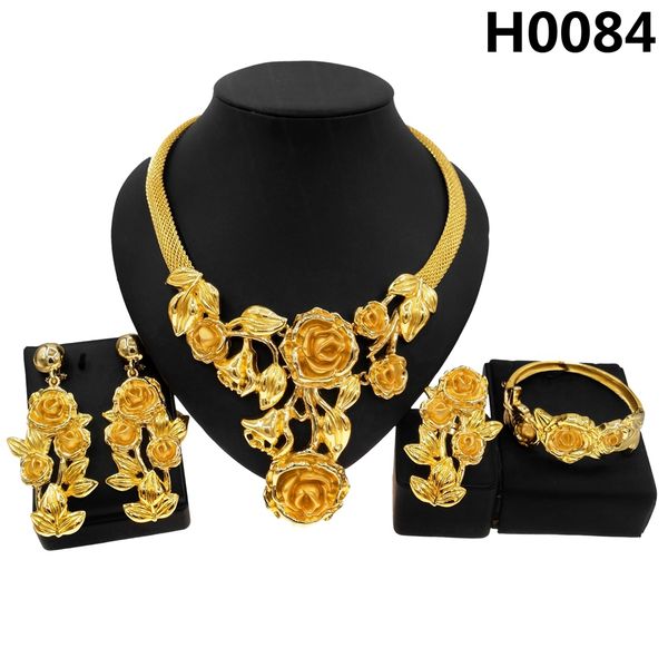 

yulaili italian gold jewelry set bridal wedding matching jewelry set, Black