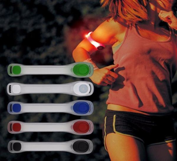 

1pc reflective safety belt arm strap night cycling running led armband light 8642175, Black