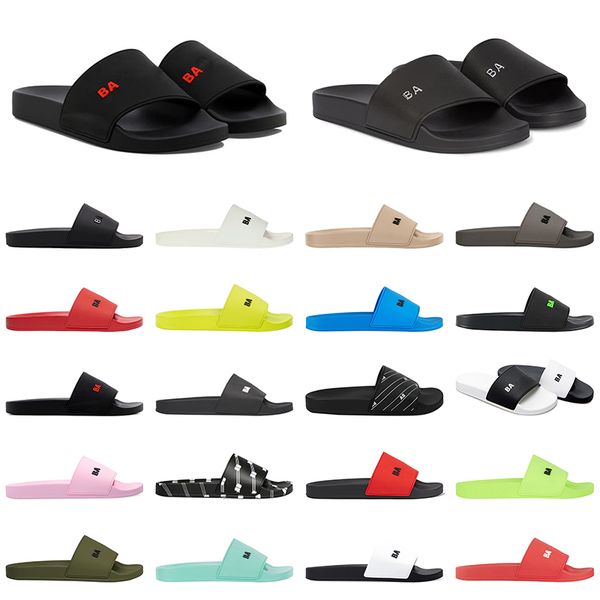 

pool slide men women designer slippers summer pool slides black green white cool grey beige blue soft pink yellow red foam mens rubber sanda