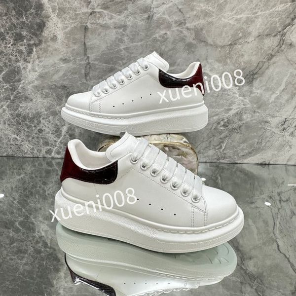 

new fashion womens quality casual shoes designer leather lace-up sneaker running trainers letters flat printed sneakers2023, Red;white