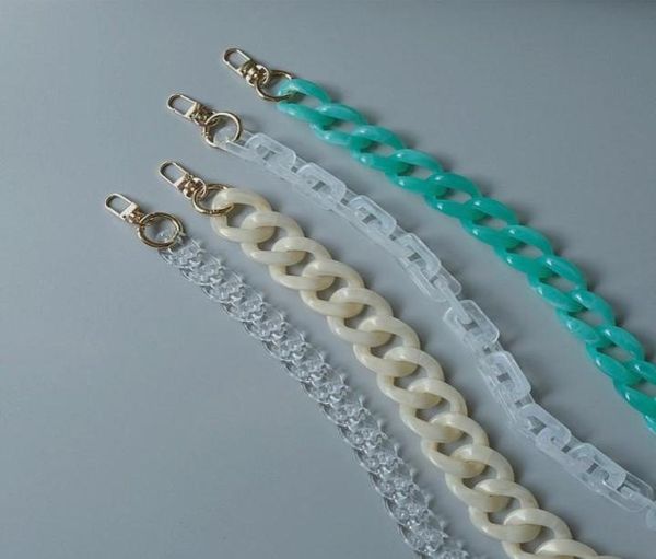 

bag parts accessories fashion woman handbag accessory chain detachable replacement candy color red blue green strap women diy cl9210241, Black