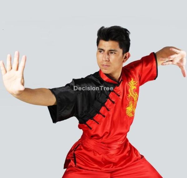 

gym clothing uniform traditional chinese men wushu tai bruce costume hanfu set women clothes tang suit warrior2494807, White;black