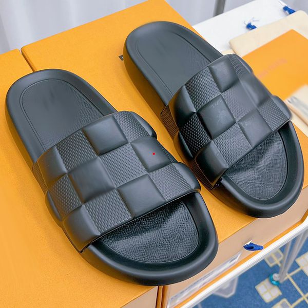 

2023 fashion women ladies platform slippers straw sandal triangle buckle mules thick bottom heels slides beige black white classic slip beac