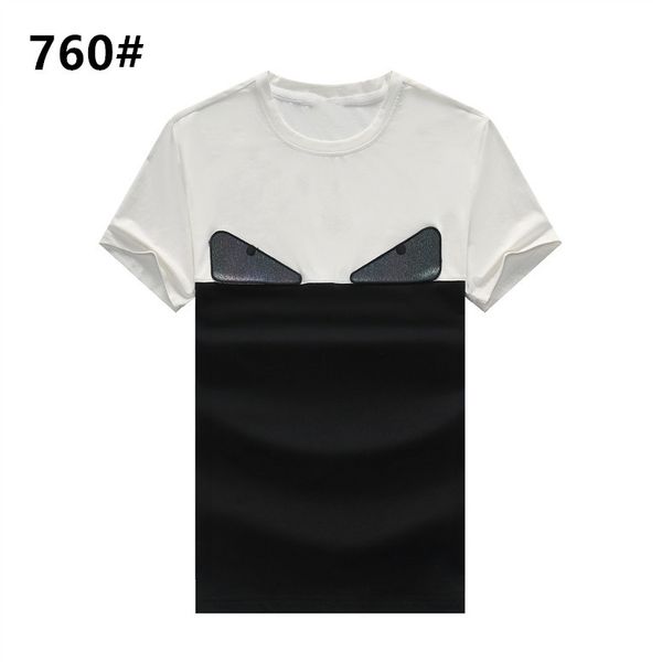 

italian brand men's crewneck t-shirt eye stripe top, White;black