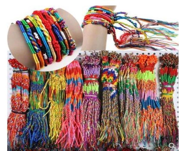 

whole colorful woven bracelet girls infinity handmade jewelry braid cord strand handmade friendship bracelets women acce2541905, Golden;silver