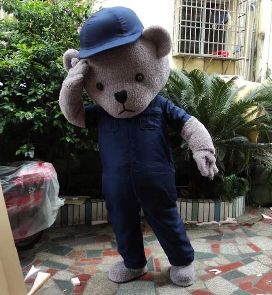 

2023 brande new mascot teddy bear mascot costume teddy costume fancy dress clothing mascotte lol suit funny animal bear costume, Red;yellow