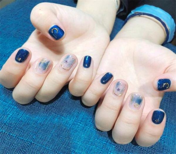

50 sheetsset glitter nail art polish warps stickers pre designed colorful diy self adhesive nail strips tips manicure kits da1312965, Black