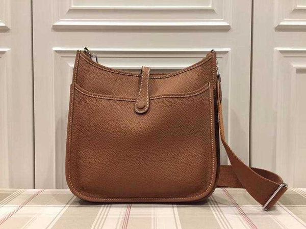 

designer bag 5a quality h ermes 2023 new togo evelynn one shoulder cross body lady vertical hollow bucket with 6cbv of sale