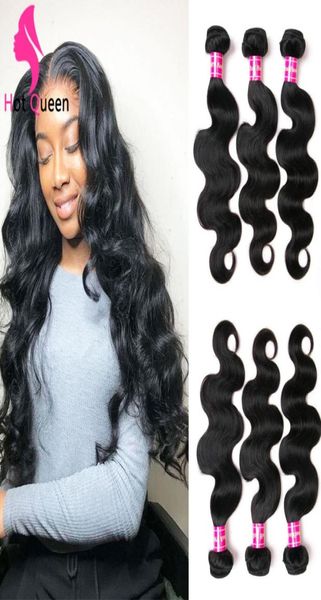 

peruvian body wave hair 1 3 4 bundles wet wavy malaysian indian brazilian body wave wet and wavy hair weaves 4 bundles of natur7121624, Black