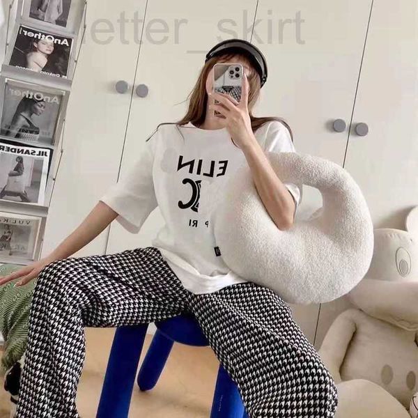 

women's t-shirt luxuriouswomen's spring/summer 2002 new tide brand competition letter printing short sleeve t-shirt for men and wo, White