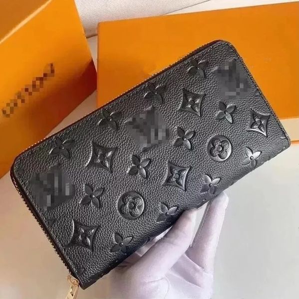 

fashion flowers designer zipper wallets luxurys men women leather bags classic letters coin purse original box plaid card holder m60017, Red;black