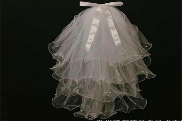 

2020 selling wedding veils short length four layer beaded veil veu de noiva wedding veil66116395299524, Black