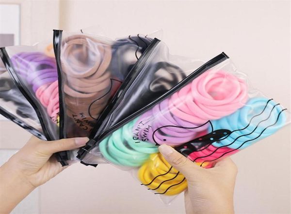 

4 5cm 100pcs bag girls scrunchies elastic hair band kids hair accessories for girl tie baby ring rope headwear254q6661463, Slivery;white