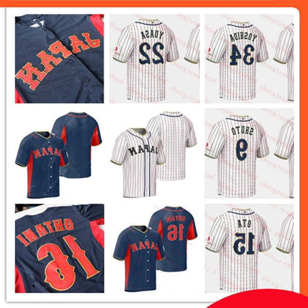 

custom 2023 team japan baseball jersey sosuke genda shugo maki shohei ohtani munetaka murakami takuya kai shosei togo roki sasaki ryoji kuri, Black