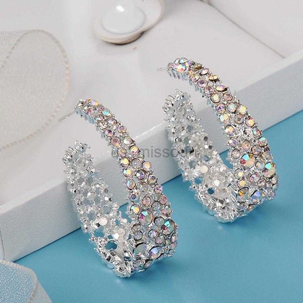 

stud alloy colored earrings prettier women c type dangle colorful rhinestone inlaid earrings jewelry gift glitter colored earring gif j23052, Golden;silver