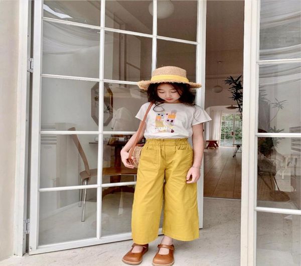 

baby girls cute clothing sets for children print long pants suit girl leggings children elastic waist toddlers trousers kids casua7236100, White