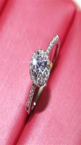 

female ring big white round diamond engagement ring cute 925 silver jewelry vintage wedding rings238s7339861, Slivery;golden