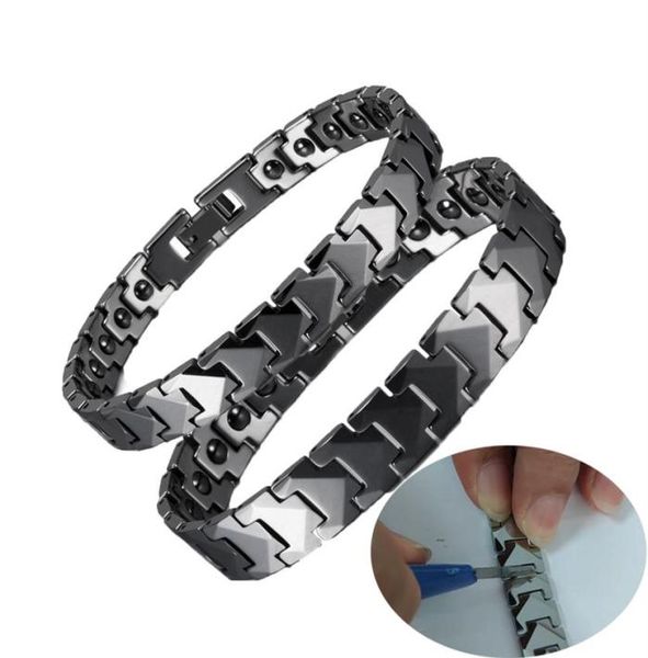 

antiscratch tungsten bracelet men arrow magnetic hematite couple carbide s chain link energy male w1218233h7060728, Black