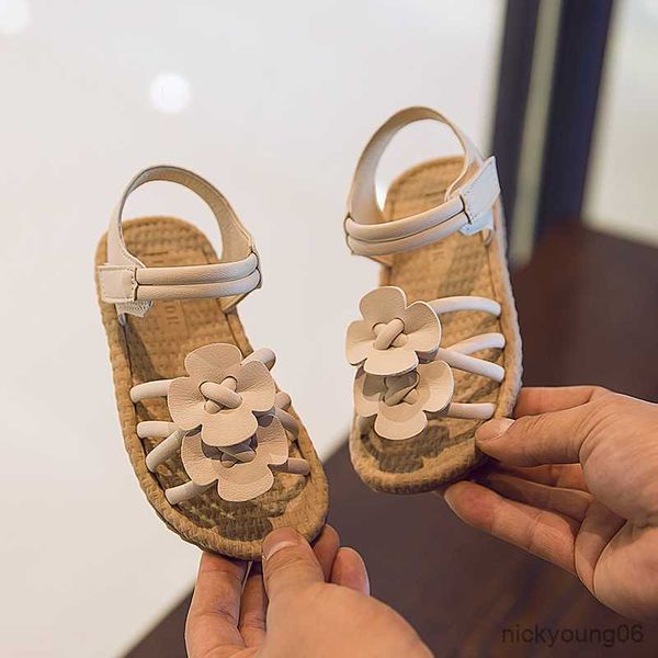 

sandals sandals girls sandals little kids sandals toddlers children beach shoes floral sweet princess flowers soft style 2023 summer r230529, Black;red