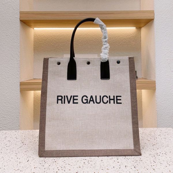 

luxury designer bag shopping bag women's handbag river gauche handbag summer rafia linen beach bag travel oblique shoulder handbag fash