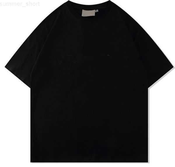 

essentail tshirt mens designer t shirts chest letter laminated print short sleeve high street loose oversize casual t-shirt cotton men wome, White;black