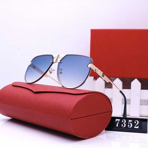 

glasses mens gradient sun glasses luxury eyeglass full frame glasses eyeglasses fashion simple big square gold frame uv400 beach show luxury, Blue