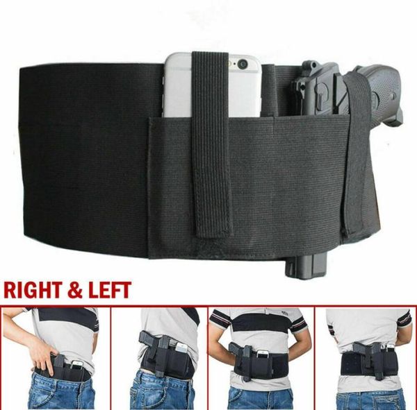 

belts concealment classic sport belt stealth belly band holster concealed carry waist under shirt coat h93152097, Black;brown