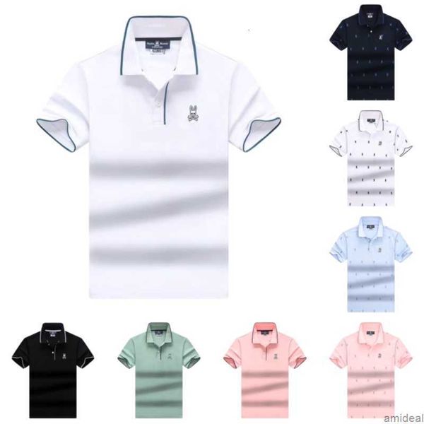 

men's t-shirts psycho bunny polos tees t shirts new plus size mens shirt summer fashion skull rabbit print short sleeve casual breathab, White;black