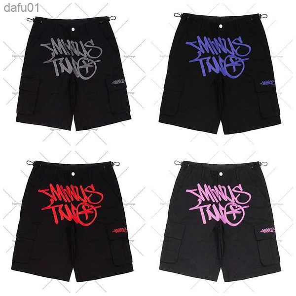 

men's shorts mens new y2k letter m printing wide leg casual shorts men vintage shorts women american style harajuku high waist casual, White;black