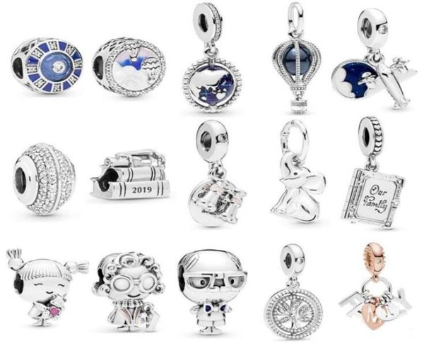 

fit original pandora bracelet 925 sterling silver air balloon binoculars dangle charm horsetail girl family charm diy jewelry2513555, Black