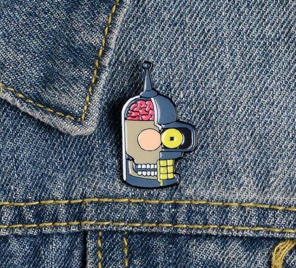 

cute small diy funny enamel brooches pins for women men christmas demin shirt decor brooch pin metal kawaii badge fashion jewelry6594373, Gray