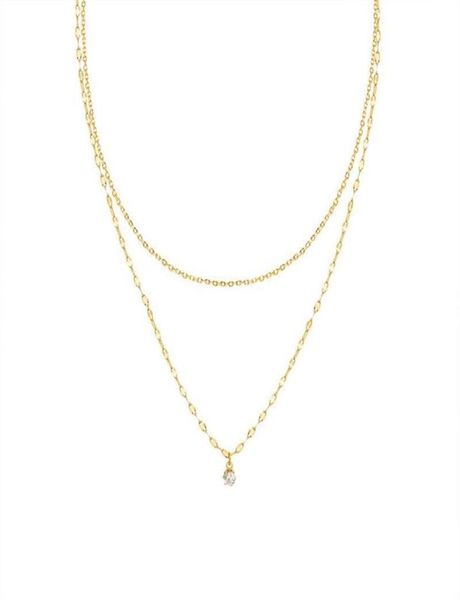 

pendant necklaces stainless steel geometric multi layer stacked necklace women039s clavicle neck chain for women punk accessori7937485, Silver