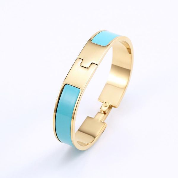 

designer white gold bracelets bangle for men women lover's jewelry designers h bracelets enamel 18k gold cuff 12mm wide titanium steel, Black