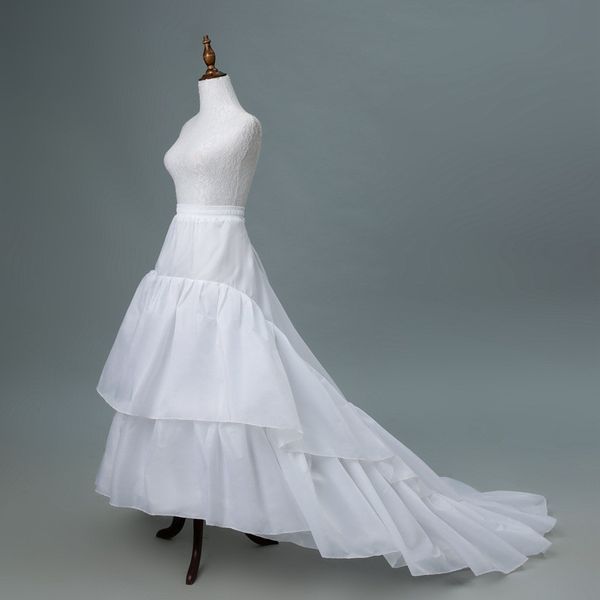 

red carpet performance banquet dress bridal wedding big tail wedding dress multi layered steel rim bone skirt support elastic underskirt qcg, White