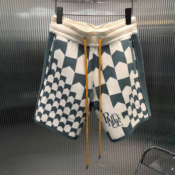 

men's shorts 2023ss main street rhude tartan printed hawaiian everyday universal men's pants clothing techwear traf streetwear, White;black