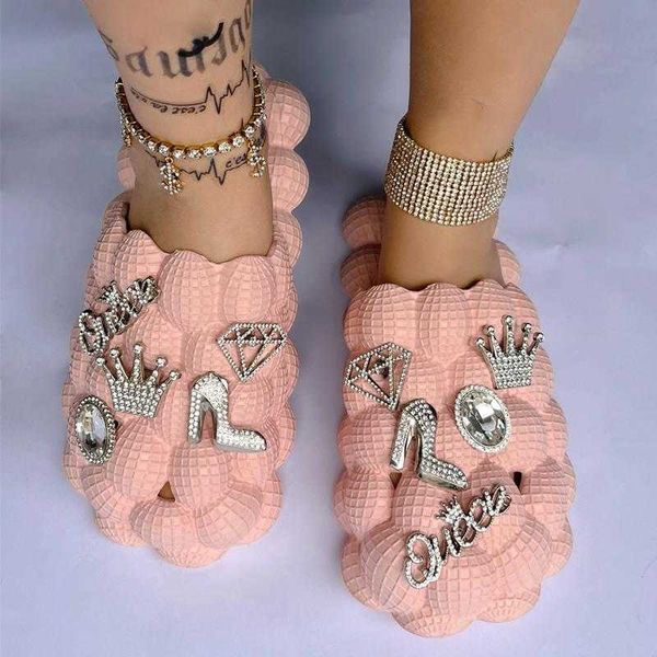 

sandals selling new personality bubble slides fashion in summer home massage for men and women flip flops 230417, Black